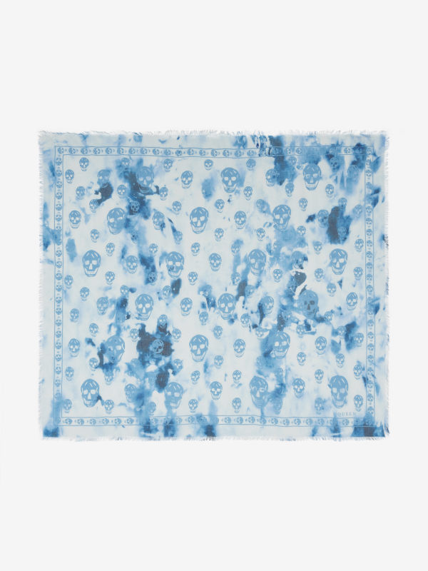 ALEXANDER MCQUEEN - Bleached Classic Skull Foulard - Item 8283544943Q9268